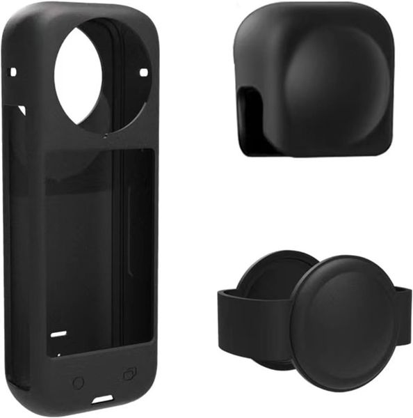 Silicone Protective Case Compatible with Insta360 X4 with Lens Guards Cap