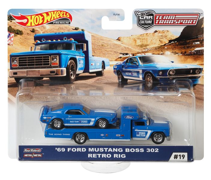 Hot Wheels Team Transport - 69' Ford Mustang Boss 302 Retro Rig