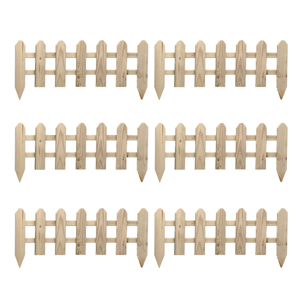 Just For Kids Picket/Garden Fence treated (Pack of 6 by 1m) - Natural