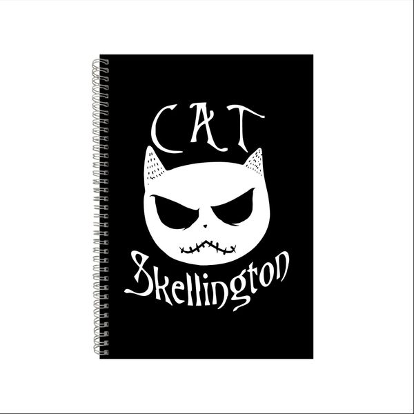 Cat Skellington Notebook Pet Gift Idea A4 Notepad Pad 28