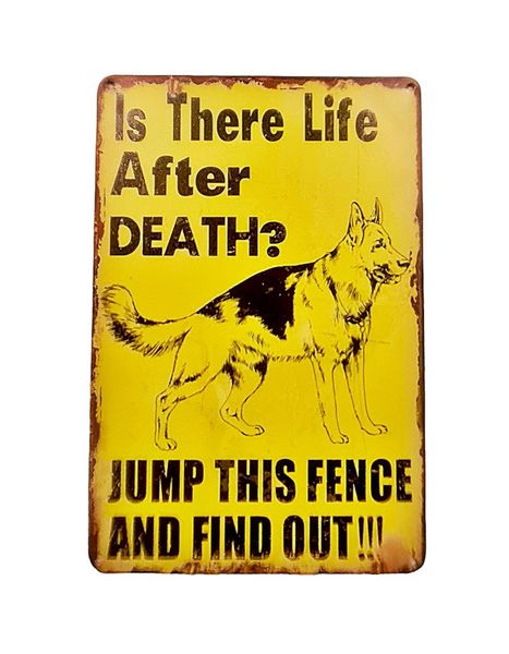 Is There Life After Death? Vintage Style Metal Bar Sign for Bar Wall Decor