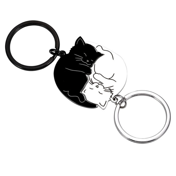 Couple Gift Keychain Valentine's Day Gifts for Him, Her, Cat Lover