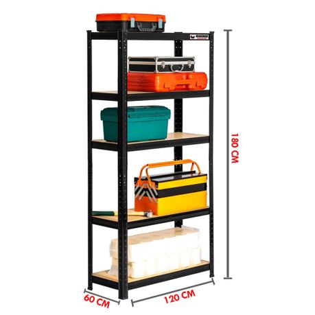 Rhino Racking: 180x120x45cm Black 1000kg Garage Shelving