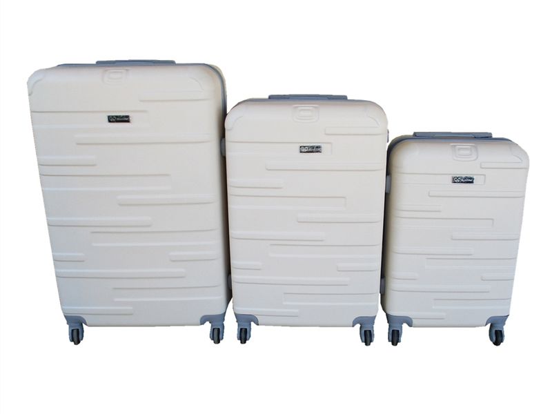 3 Piece Travel 30" Luggage Suitcase Bag Set-Stylish -Silver