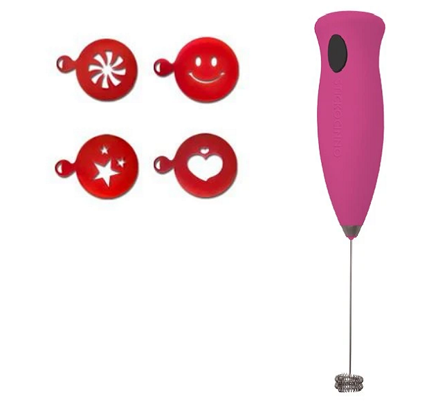 Milex Frother Stick O Cinno With Sprinkle Stencils (Red)