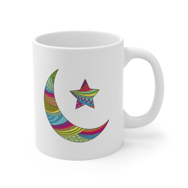 Imaging Architects Coloured Arabic Moon and Star Ceramic Mug 11oz