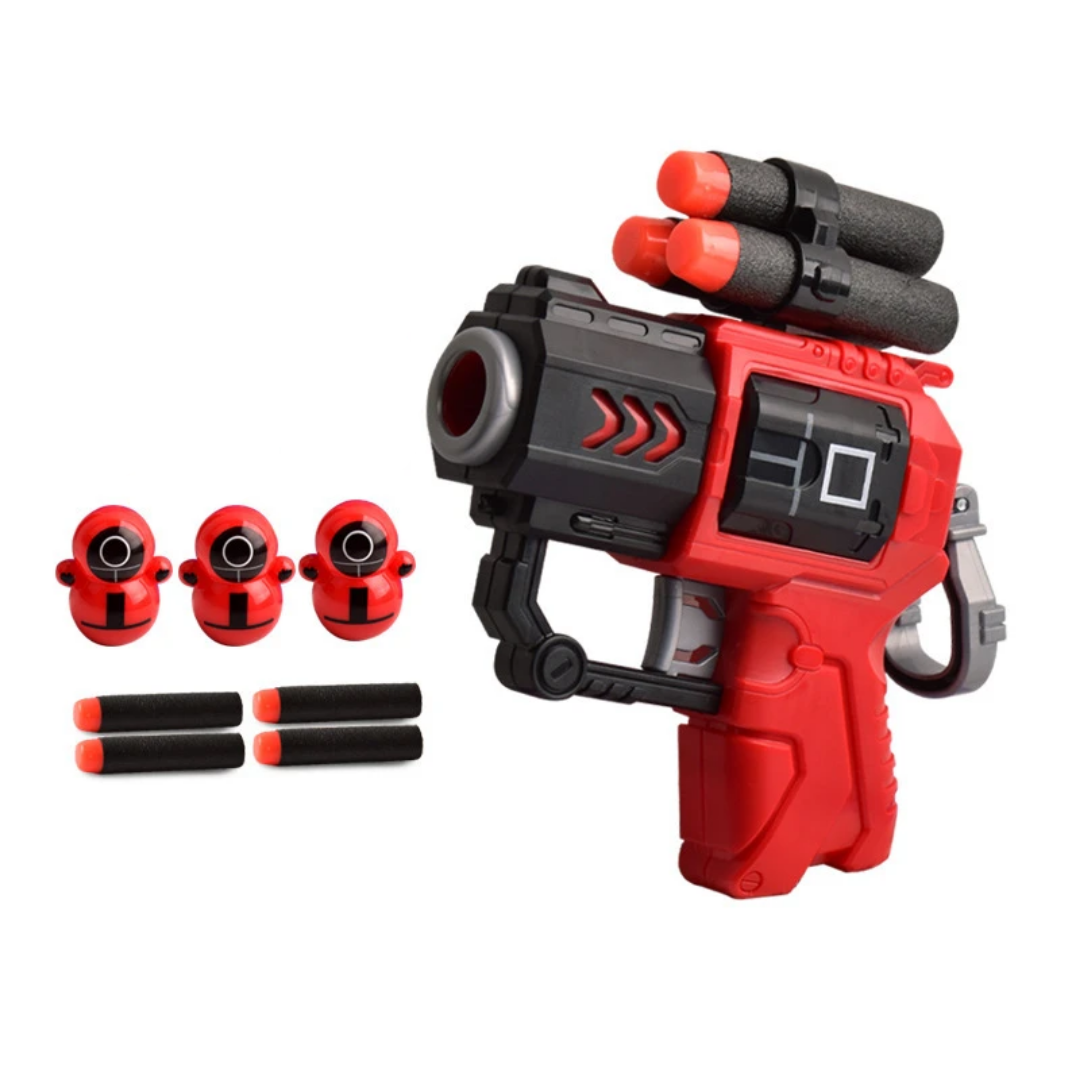 Manual squid game Airsoft Weapons Soft Bullet Gun Fidget Toys for Child