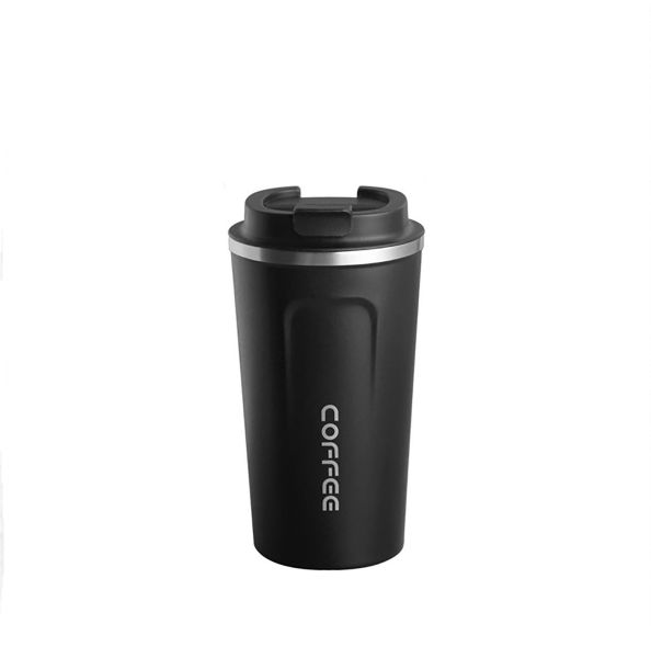 510ml Stainless Steel Coffee Mug - Black