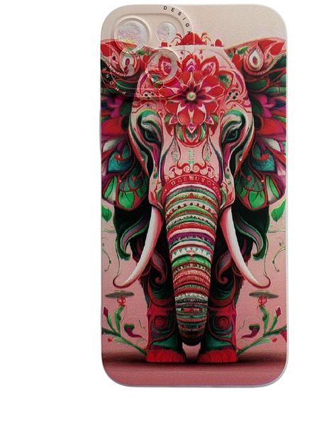 Bright coloured animal print phone case