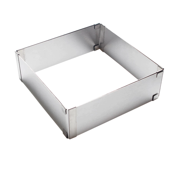 Adjustable Square Stainless Steel Mousse Cake Ring 15 - 28cm