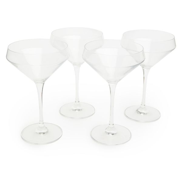 George &amp; Mason - Soho Crystal Martini Glasses - Set of 4