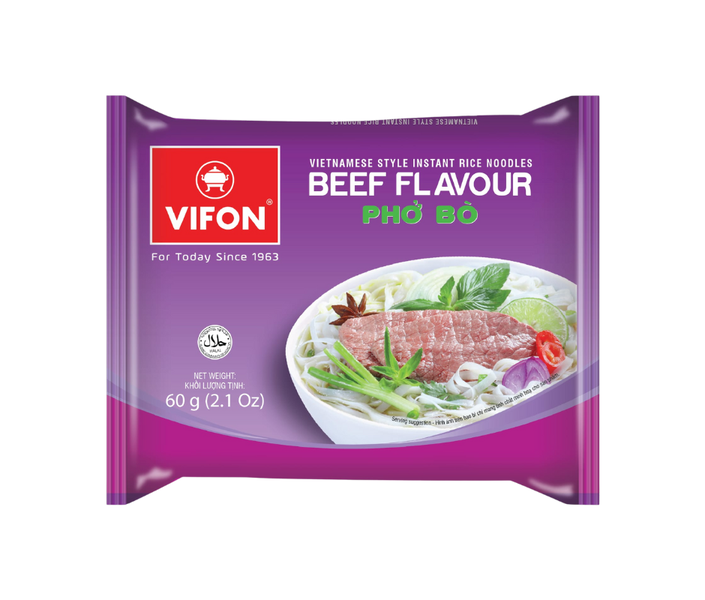 Instant Rice Noodle - Pho Beef Flavour 60g x 30