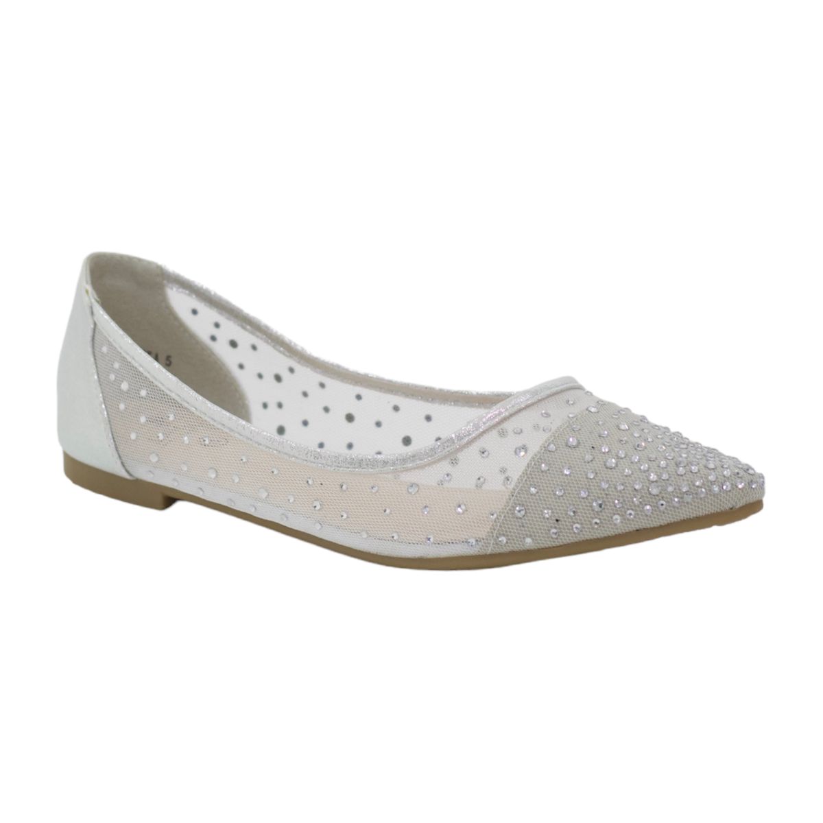 LaMara Paris Ziska Ladies Mesh Diamond Pointy Pump - Silver | Shop ...