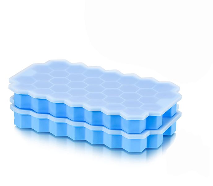 37 Ice Cube Square Ice Cube Molds Silicone Ice Cube Tray - 2-Piece