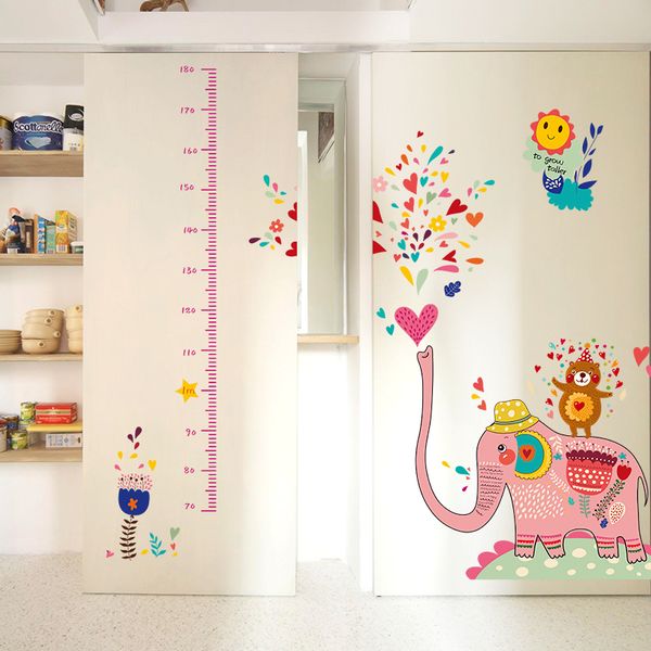 Colorful Elephant With Height Marking Decor/Wall Art- SK9036