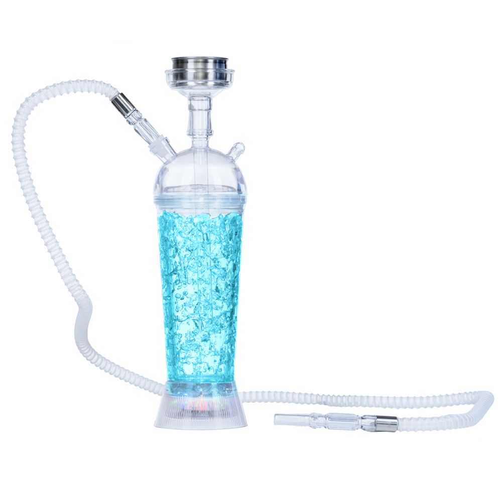 Iced Acrylic Hookah Single Pipe with LED Lights Buy Online in South