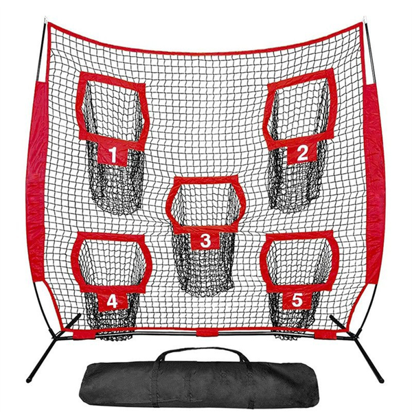 7'x7' Rugby Trainer Throwing Net Quarterback Training Equipment Portable