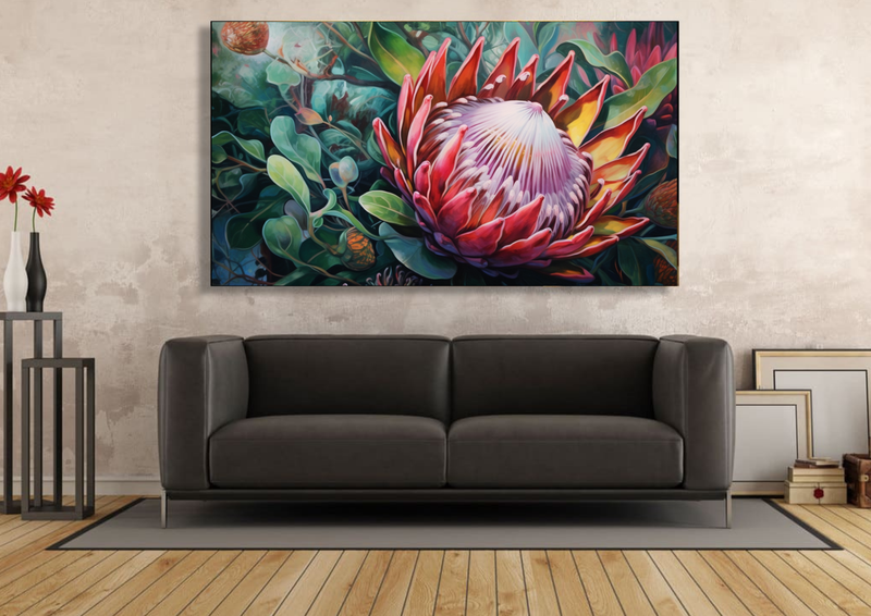 Canvas Wall Art - Protea Paradise Abstract - IM0310
