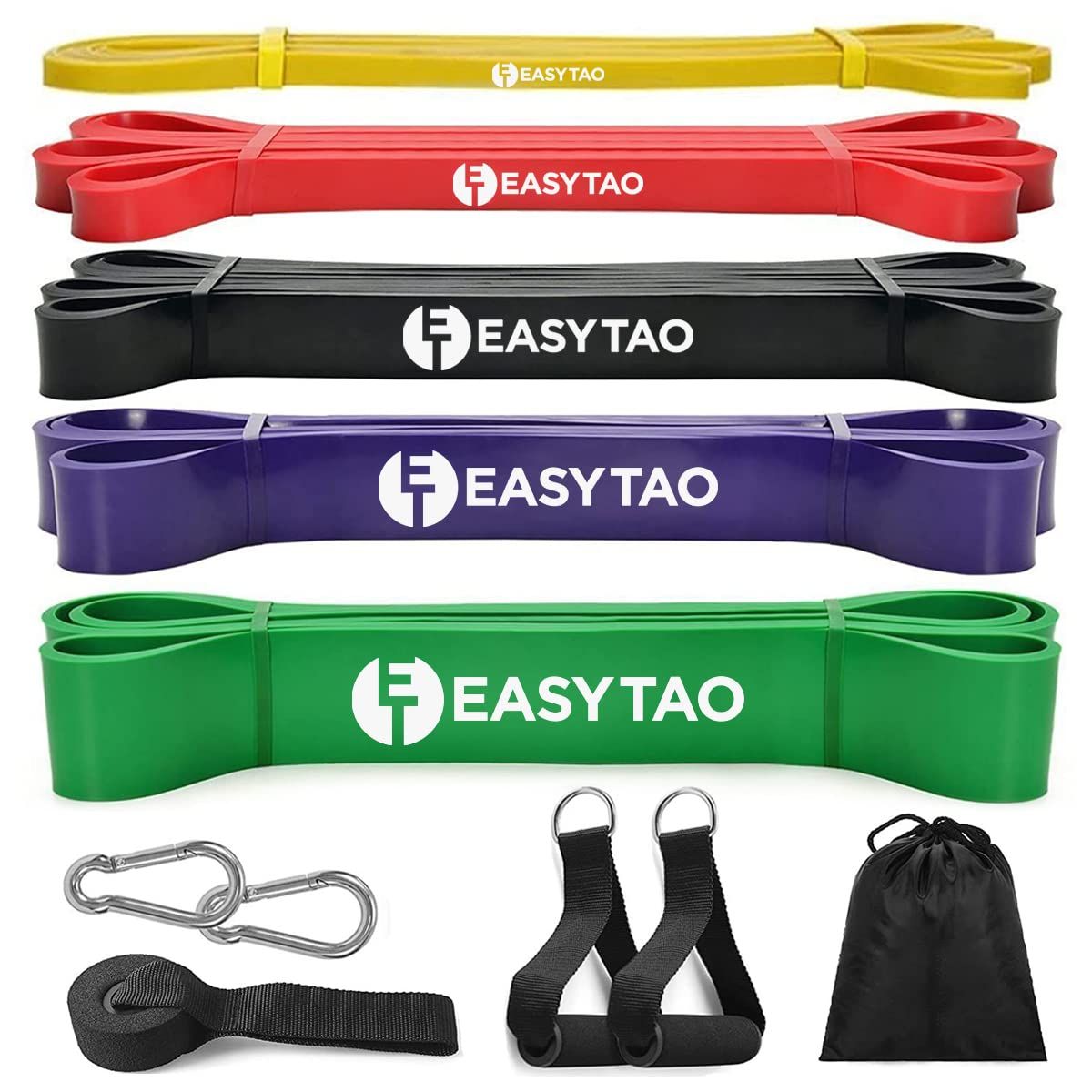 ET EASYTAO Resistance Bands Strength Workout Elastic Latex 5Pack Set