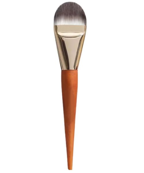 Flat Head Makeup Brush Tan Liquid Foundation Brush for Cream, Concealer