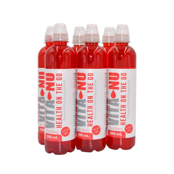 VitaNu Vitamin Boost Red Berry 500ml - 6 Pack