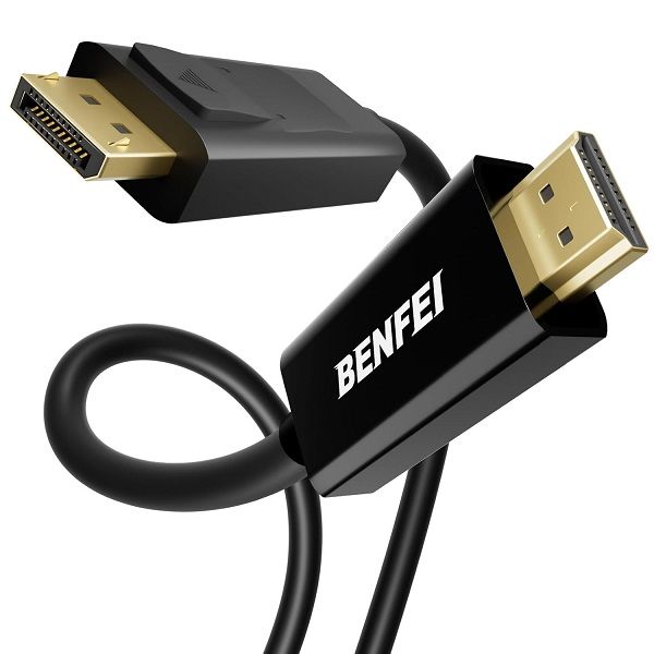 BENFEI DisplayPort to HDMI 4K@30Hz Male-to-Male 1.8m Cable - Black