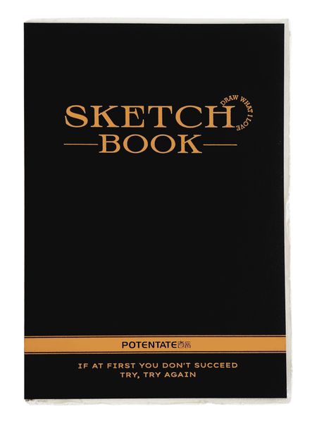 Potentate Deckled Edge Sketchbook Black A5 - 120 Sheets