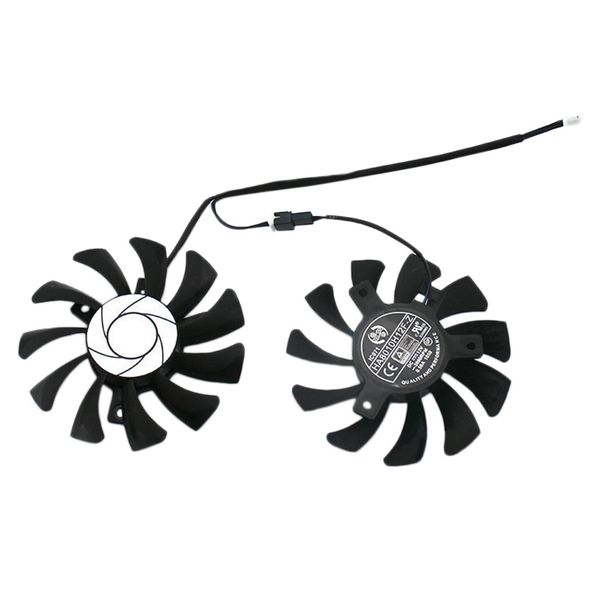 Ha8010H12F-Z 75Mm 2Pin Gtx1050Ti Gpu Cooler Dual Fan For Msi(2Pcs)