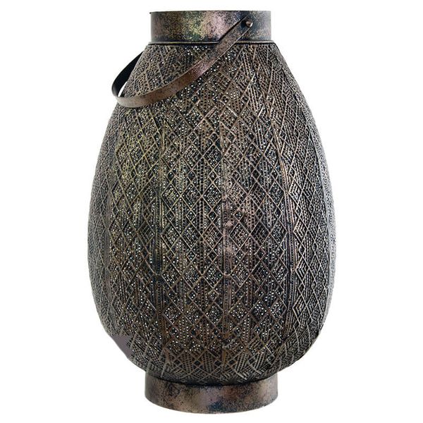 Stylish Bronzo Lantern with a Handle - FMB09U1