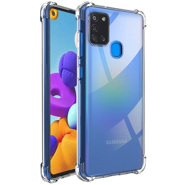 Shockproof Protective Transparent Case Compatible with Samsung Galaxy A21s