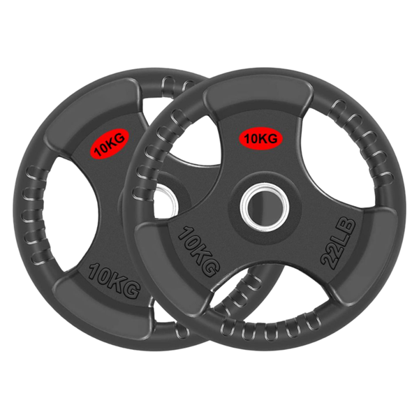 Set of 2 10kg Cast Iron Weight Plates - For Barbells and Bars