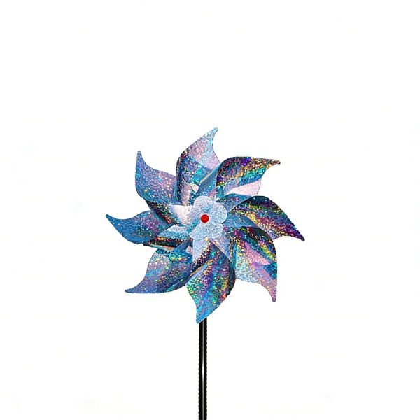 10 Pack Reflective Pinwheels with Stakes (Assembly Required) Pin Wheel
