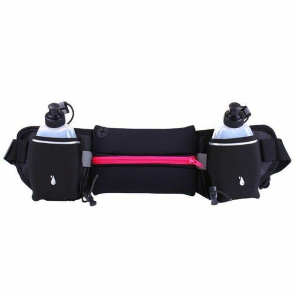 Adjustable Hydration Running Water Bottle Belt with Waist Pack For Phone