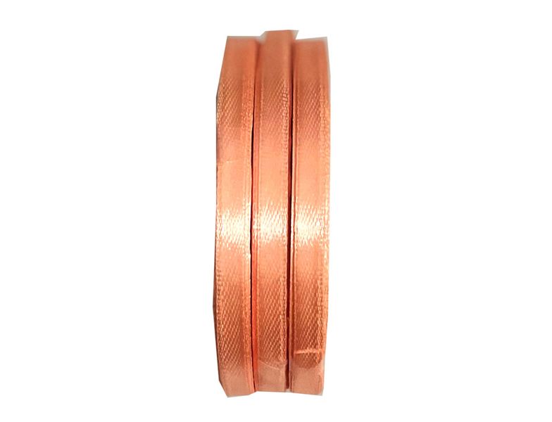 Satin Ribbon - 6mm width - Peach - 60meters -Wrapping and Bows