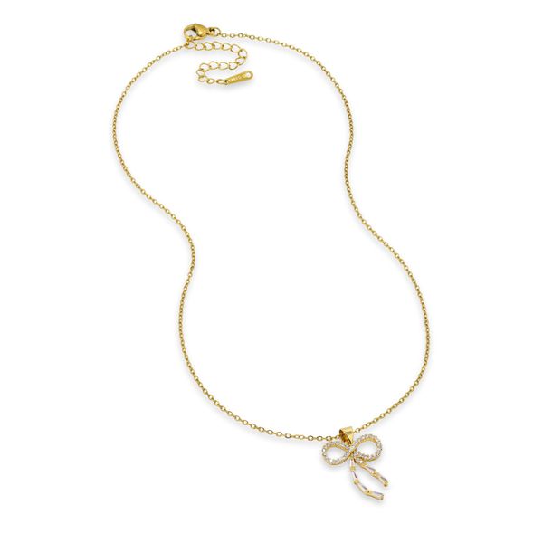 iDesire Cubic Zirconia Bow Necklace