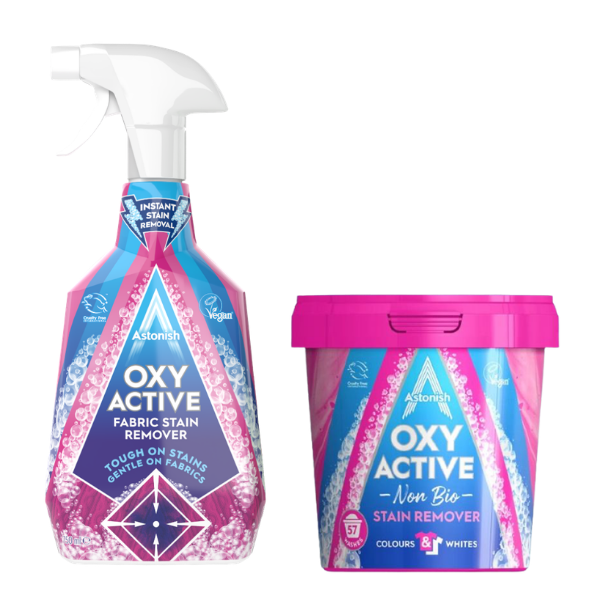 Astonish Oxy Active Stain Remover Combo - Powder 625g + Spray 750ml