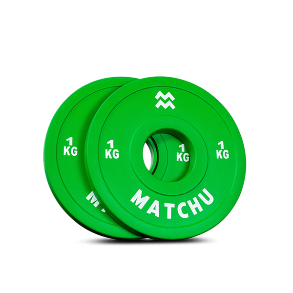 Fractional Weight Plates 1kg x 2 - Fractional Plates fits Olympic Barbell