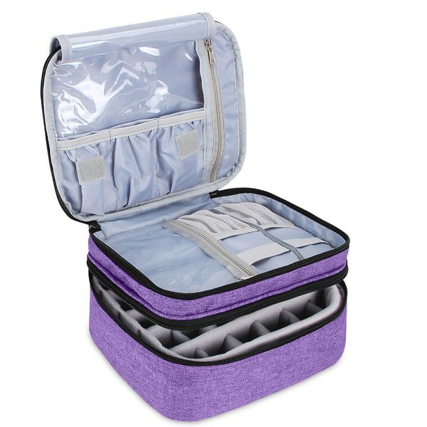 30 Grid Double-layer Nail Polish Box Essential Oil Perfume Handbag