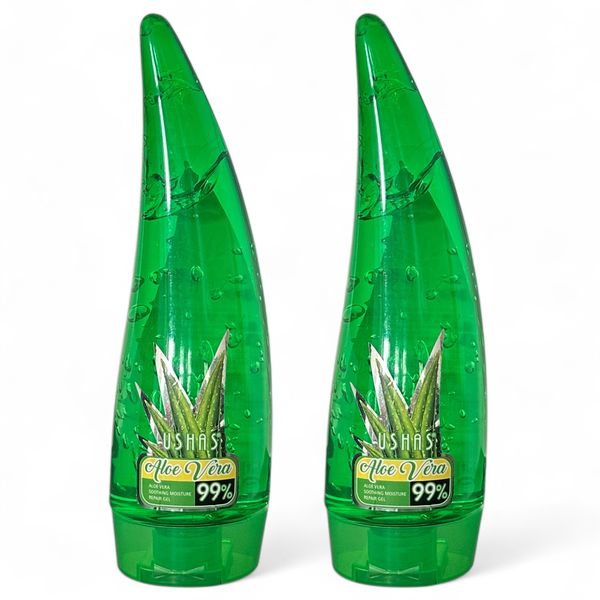 Pack of 2 Ushas Aloe Vera Gel Soothing and Moisturizing 280ml