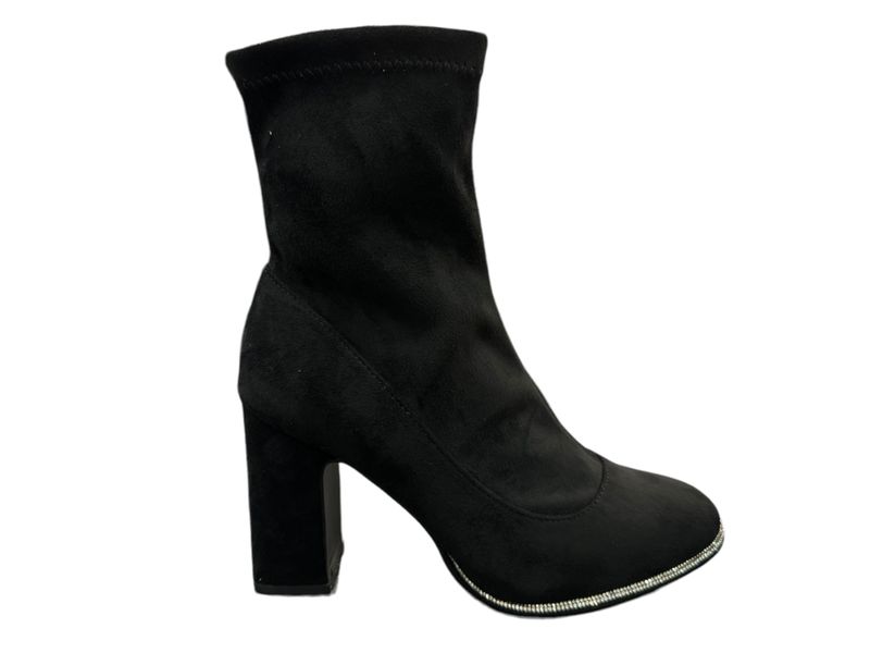 Footwork - Giggy Ladies Black Pull On Ankle Boots