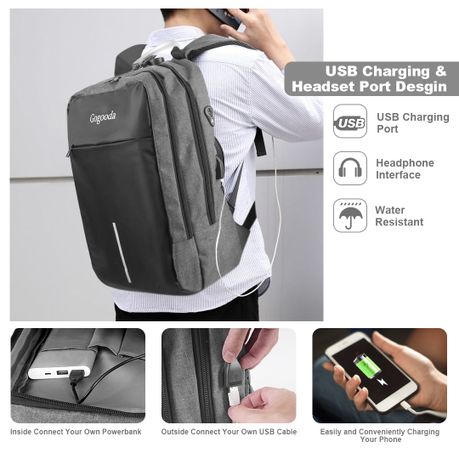 Lockable laptop backpack best sale