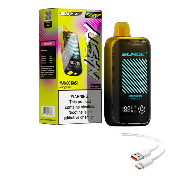 Nasty Surge 55k Mango Ice + DiscoVape Charging Cable