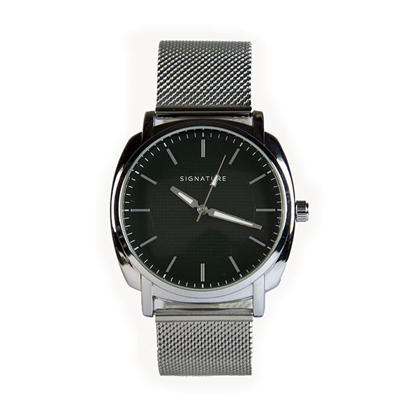 Signature Gents Silver Metal Mesh Watch - SS009-06 | Shop Today. Get it ...