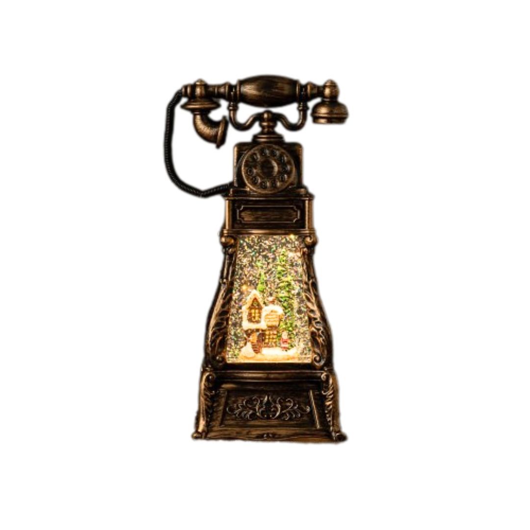 Christmas Vintage-Style Telephone Glittery Water Lantern