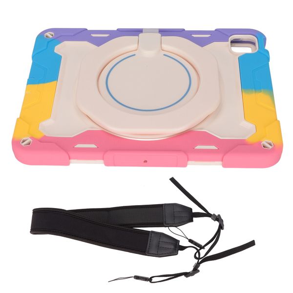 iPad 11" 3-Layer Case with 360 Stand &amp; Strap Pink