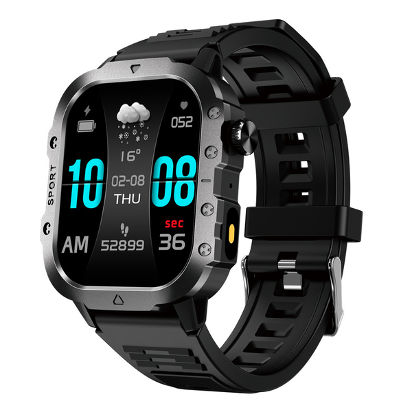 H12 Smartwatch with Flashlight, Heart Rate, and Sleep Monitoring