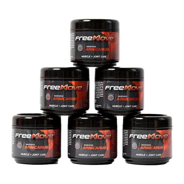 FreeMove Arnicarub Warming Muscle Massage Cream 6x50g jars