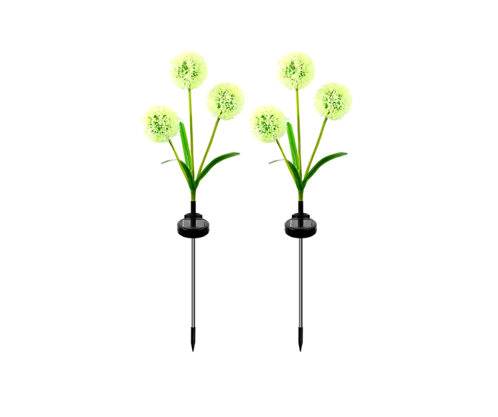 2 Pack Dandelion Solar Decorative Light Outdoor Garden Patio Multicolor