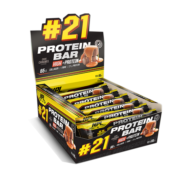 NPL - #21 Protein Bar, Choc Caramel - 65g (Box 12)