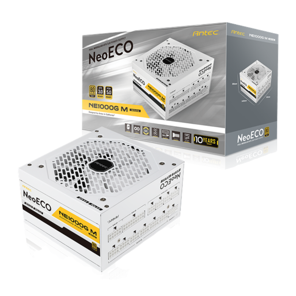 Antec NeoEco Series 1000W GEN5 80 Plus Gold Fully Modular - White